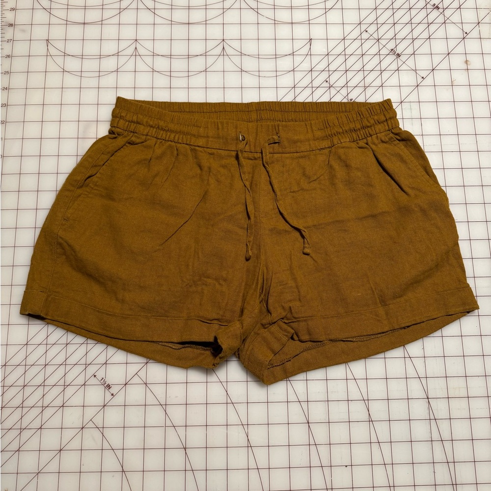 Old Navy Mustard Linen Shorts